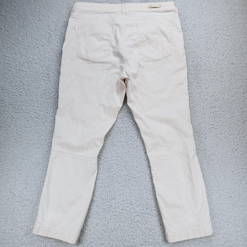 Pilcro And The Letterpress Pants Womens 32 Off White Pink Stripe Chino Cropped - Picture 14 of 16